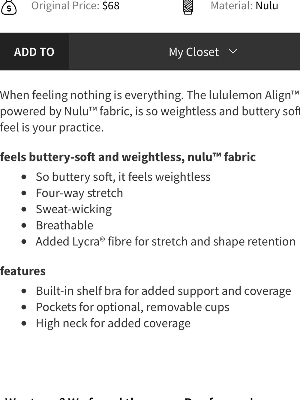 LULULEMON - Align High-Neck Tank - Picture 6 of 6